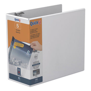 Stride Quickfit D-ring View Binder, 3 Rings, 5" Capacity, 11 X 8.5, White freeshipping - TVN Wholesale